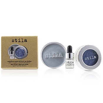 234944 Magnificent Metals Foil Finish Eye Shadow With Mini Stay All Day Liquid Eye Primer - Metallic Cobalt - 2 Piece