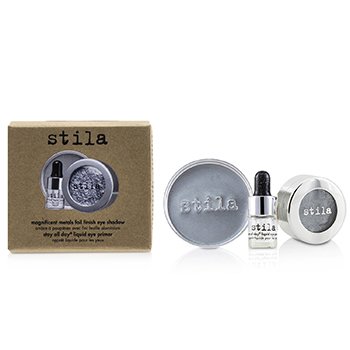 234947 Magnificent Metals Foil Finish Eye Shadow With Mini Stay All Day Liquid Eye Primer - Titanium - 2 Piece