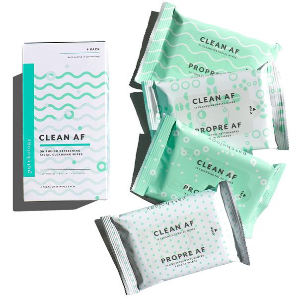 243240 Clean Af On-the-go Refreshing Facial Cleansing Wipe - 4 X 15 Sheets