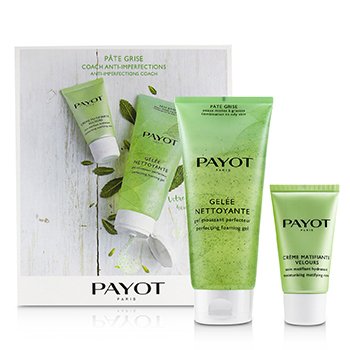 243210 Pate Grise Anti-imperfections Coach Kit For 200 Ml 1x Foaming Gel Plus 50 Ml 1x Moisturising Matifying Care - 2 Piece
