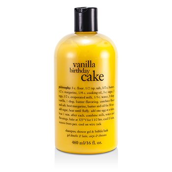 52101 16 Oz Vanilla Birthday Cake Shampoo Shower Gel & Bubble Bath