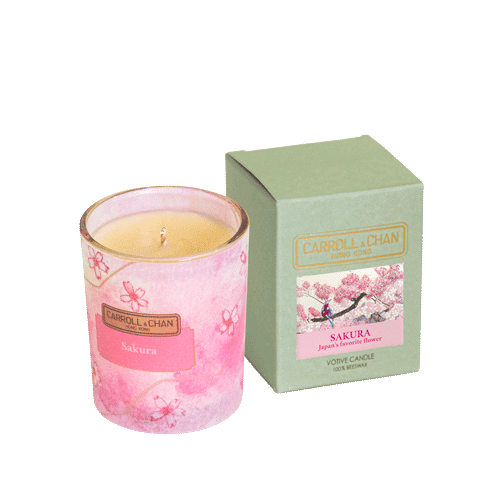 2.3 oz 100 percent Beeswax Votive Candle, Sakura