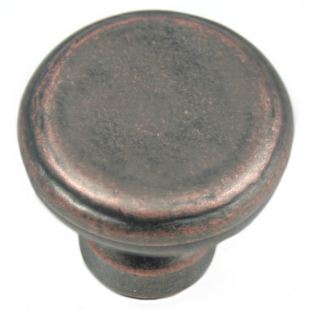 84365 Large Button Knob - Riverstone - Antique Copper