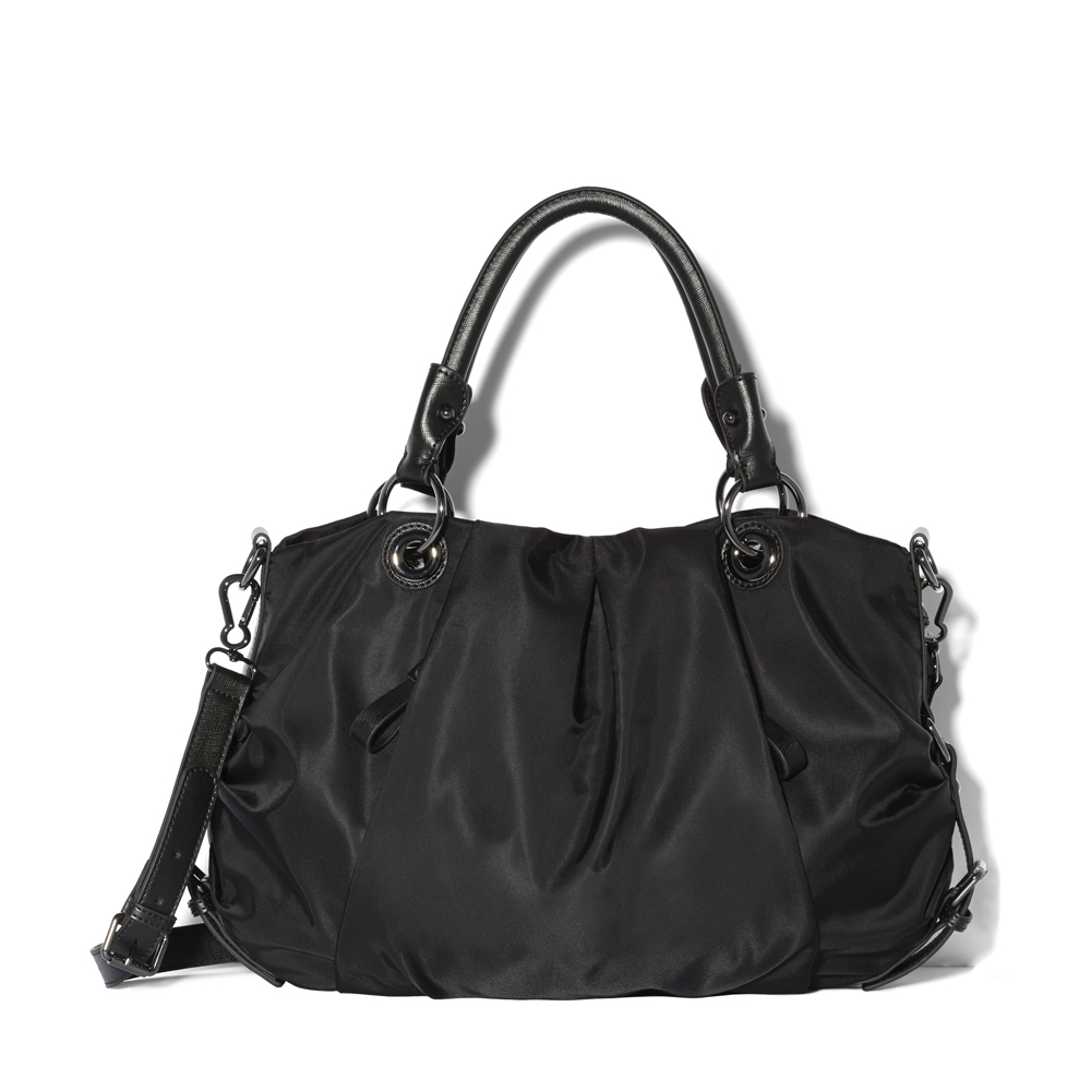 Vc-cris-sa1 Black Cris Nylon Satchel Handbags