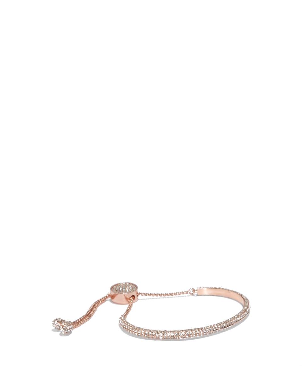 Vj-600051 Pave Slider Round Bracelet, Rose Gold-plated Metal