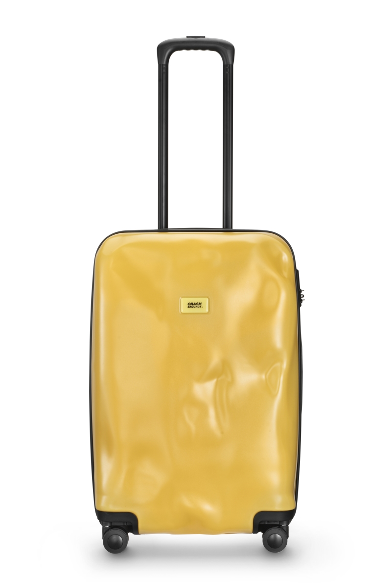 Cb102-04 Pioneer 4 Wheel Trolley Suitcase, Mustard Yellow - Medium