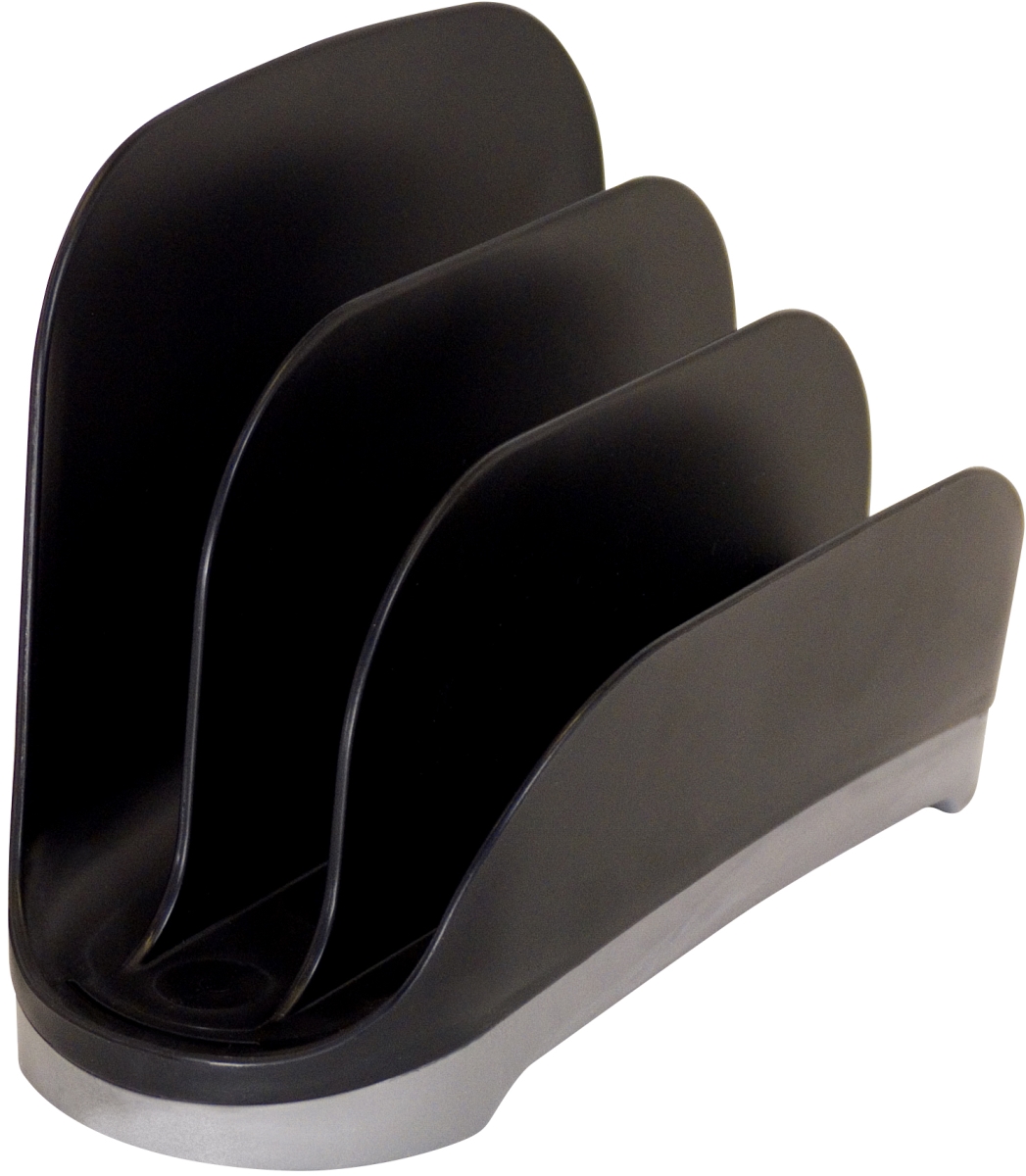 00112b06c Iceland-series Rubber Grip Vertical Sorter, Black - Pack Of 6