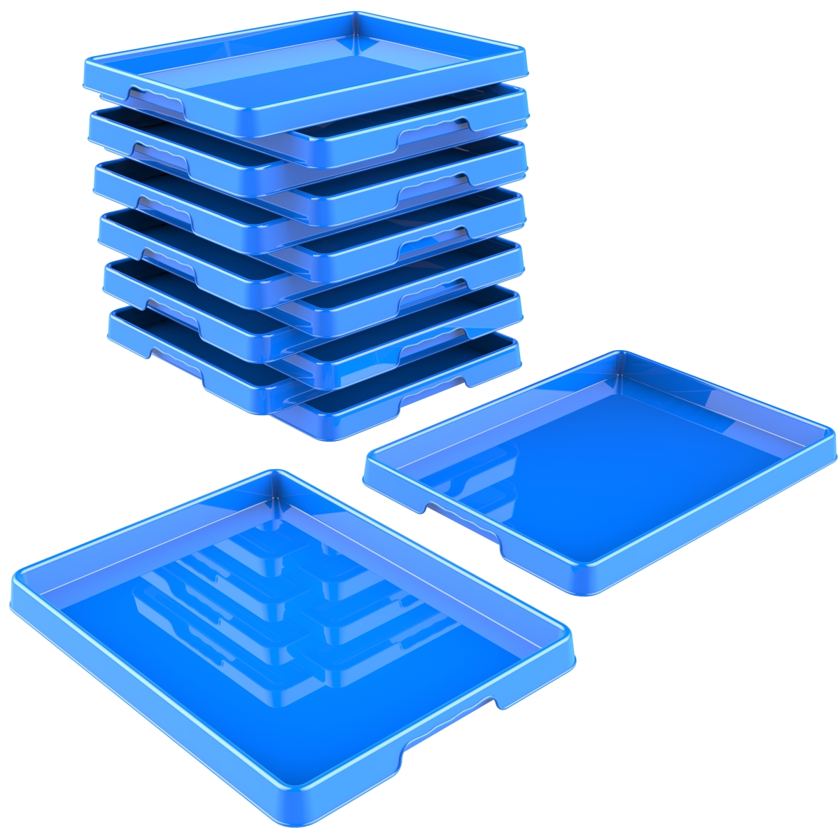 00441e12c 12 X 16 In. Sorting & Crafts Tray, Blue - Pack Of 12