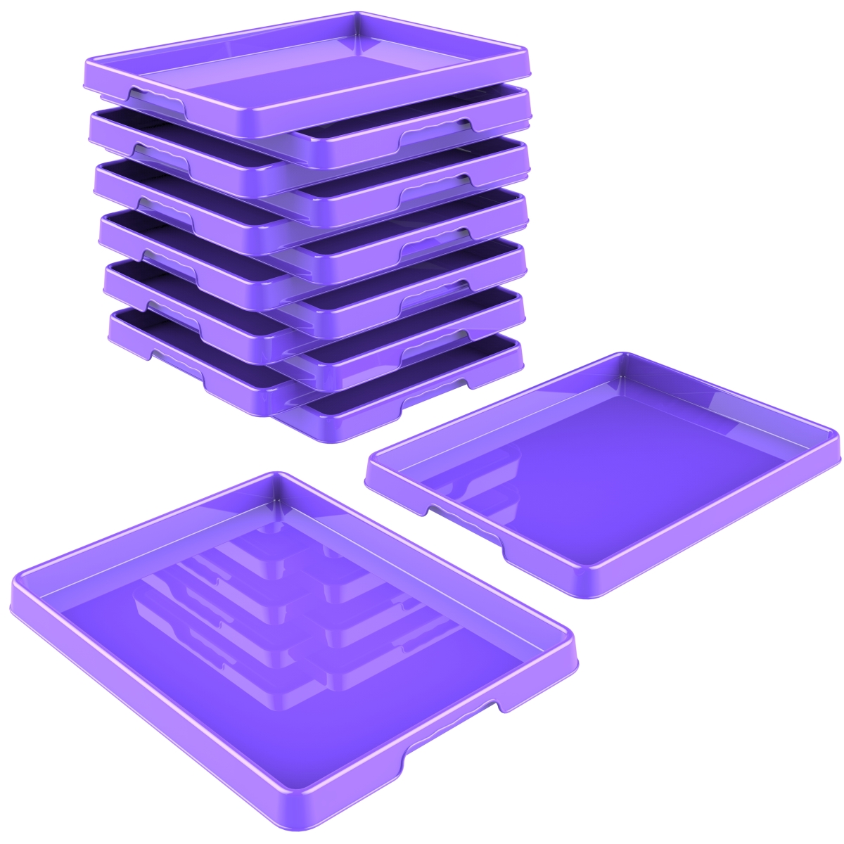 00443e12c 12 X 16 In. Sorting & Crafts Tray, Purple - Pack Of 12