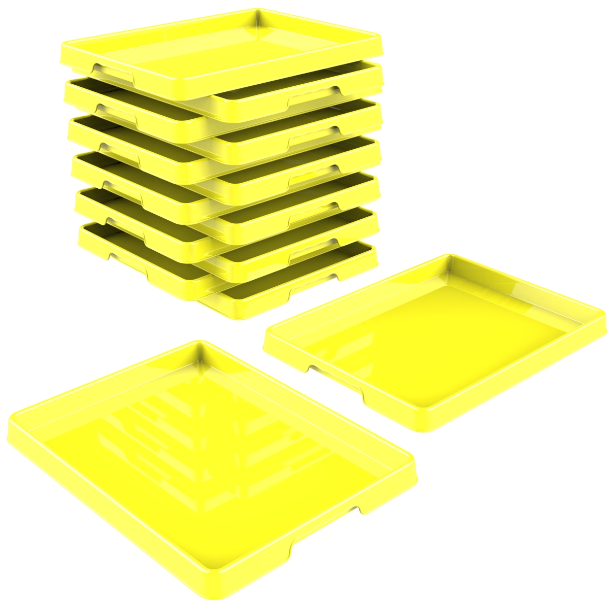 00445e12c 12 X 16 In. Sorting & Crafts Tray, Yellow - Pack Of 12