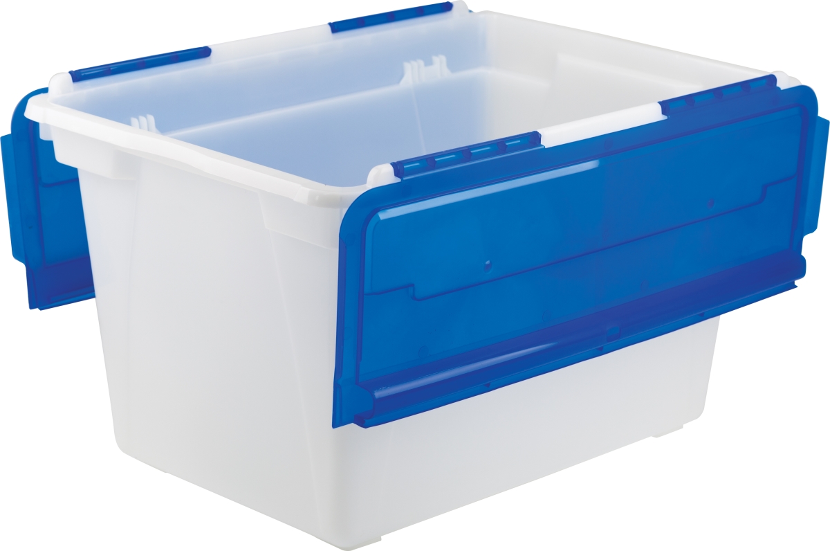 00912u04c Flip-top Storage Tub With Frost & Blue - Pack Of 4