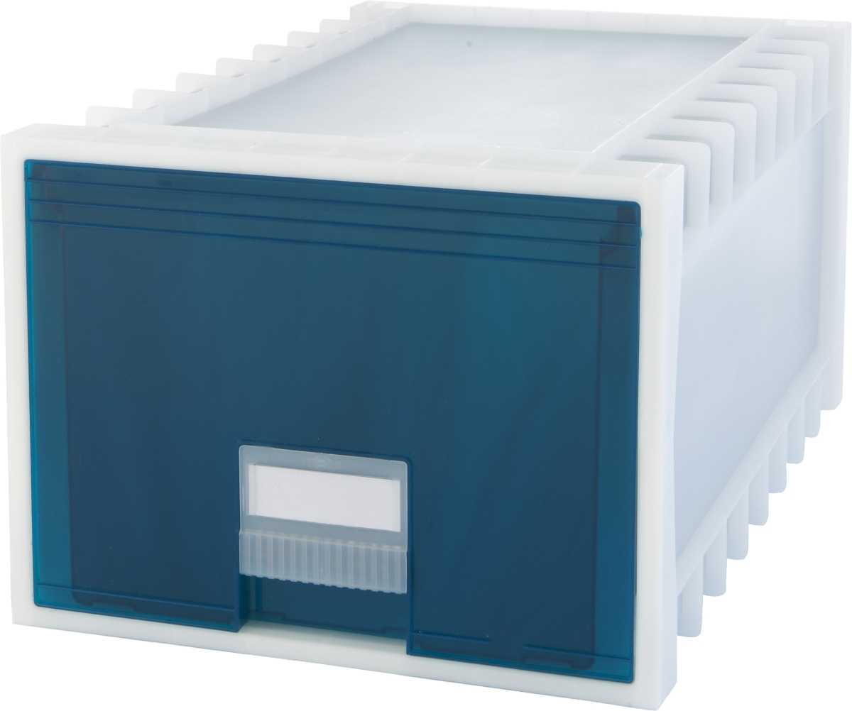 61103u01c Plastic Archive Storage Box With Letter & Legal Size & 24 In. Drawer, White & Green