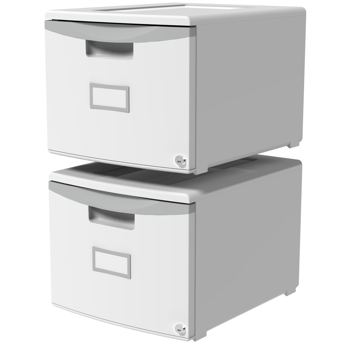 61261b02c 1-drawer Mini File Cabinet With Lock For Legal-letter, Gray - Pack Of 2