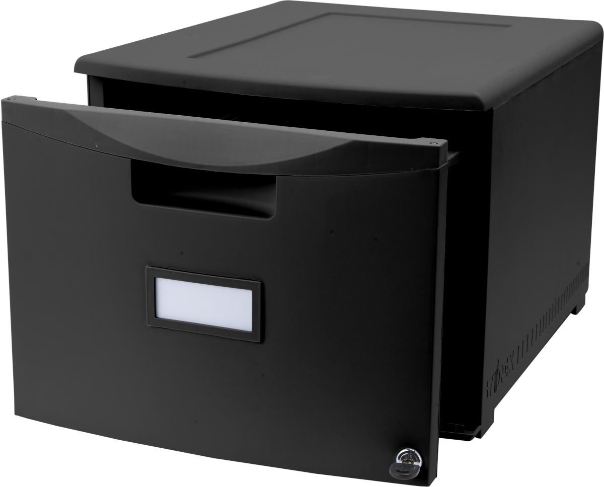 61265b01c 1-drawer Mini File Cabinet With Lock For Legal-letter, Black