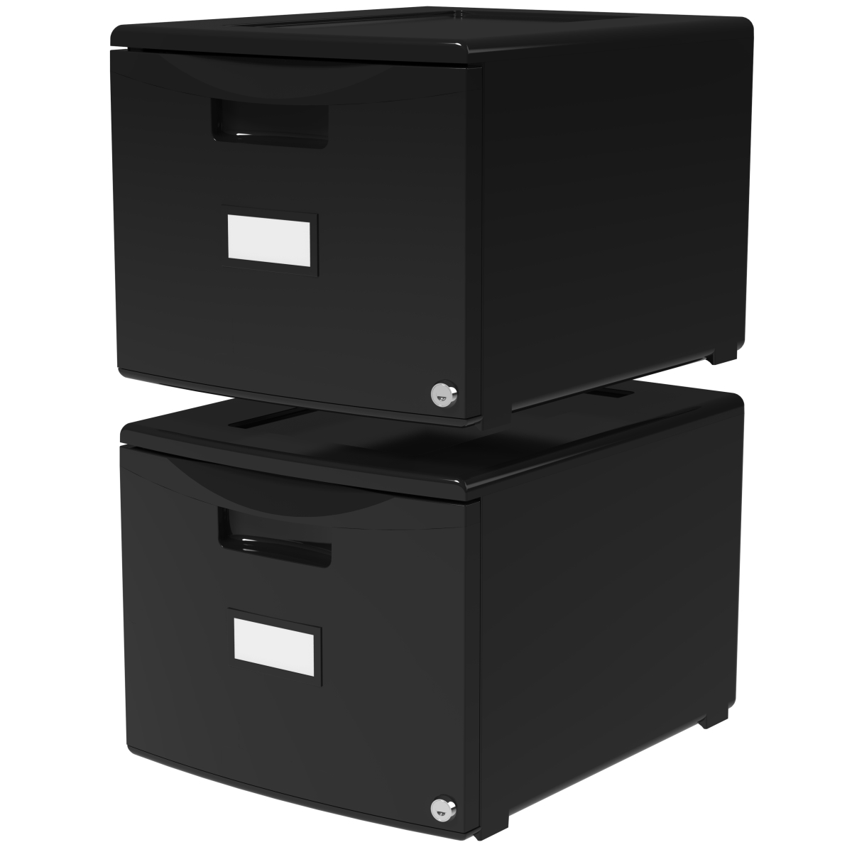 61265b02c 1-drawer Mini File Cabinet With Lock For Legal-letter, Black - Pack Of 2