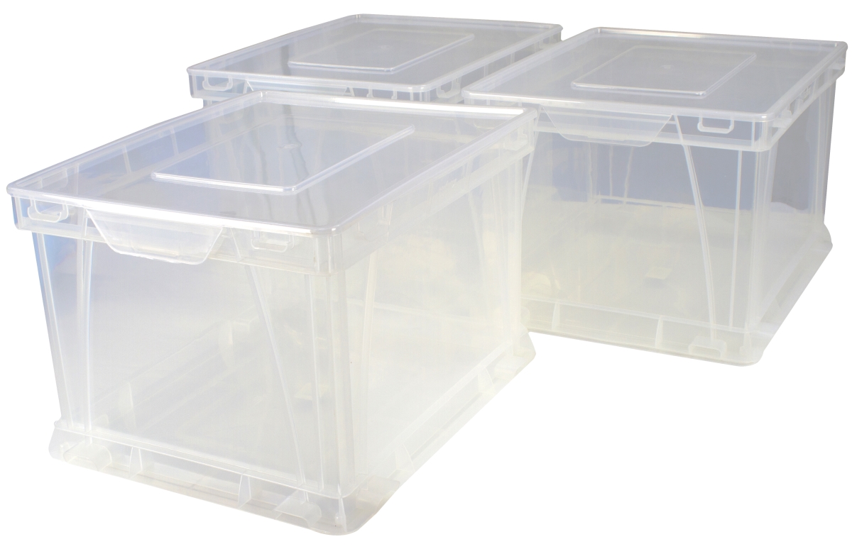 62006u03c Storage & Filing Cube, Clear - Pack Of 3
