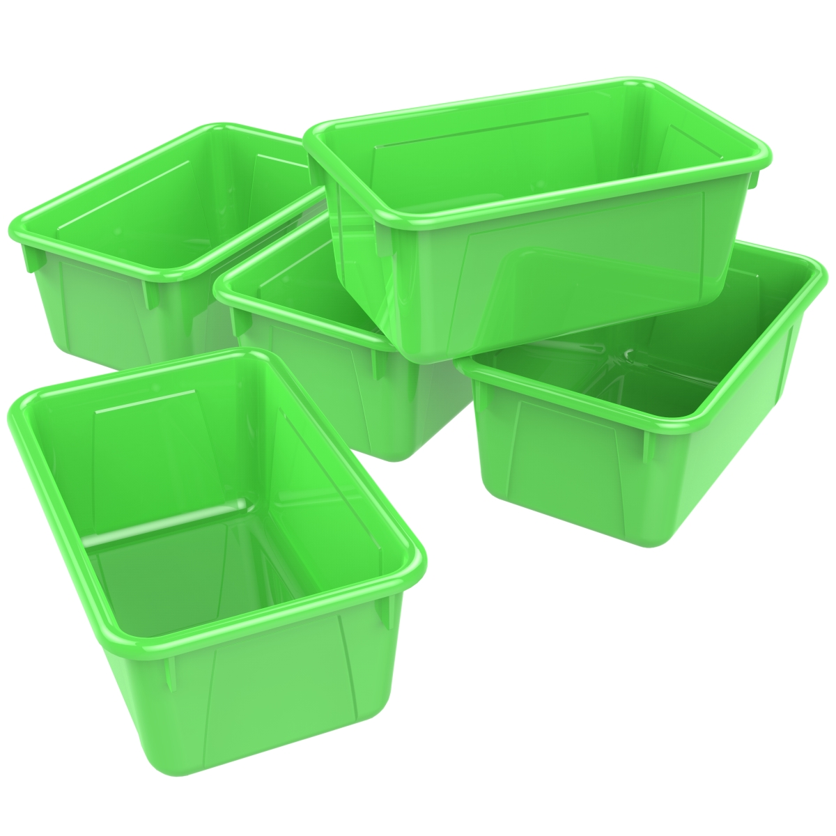 Classroom Small Cubby Bin, Green - Pack Of 5