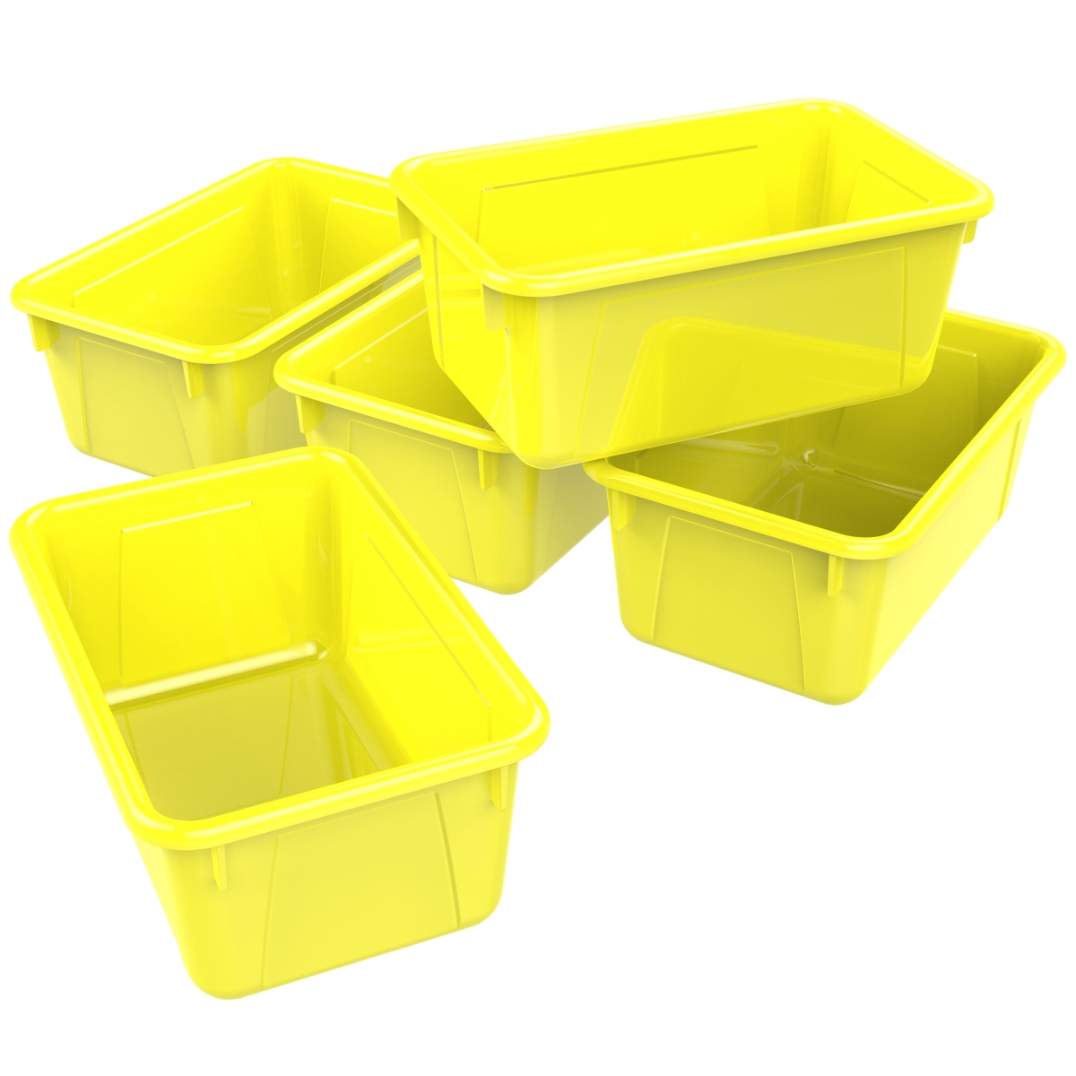 Classroom Small Cubby Bin, Yellow - Pack Of 5