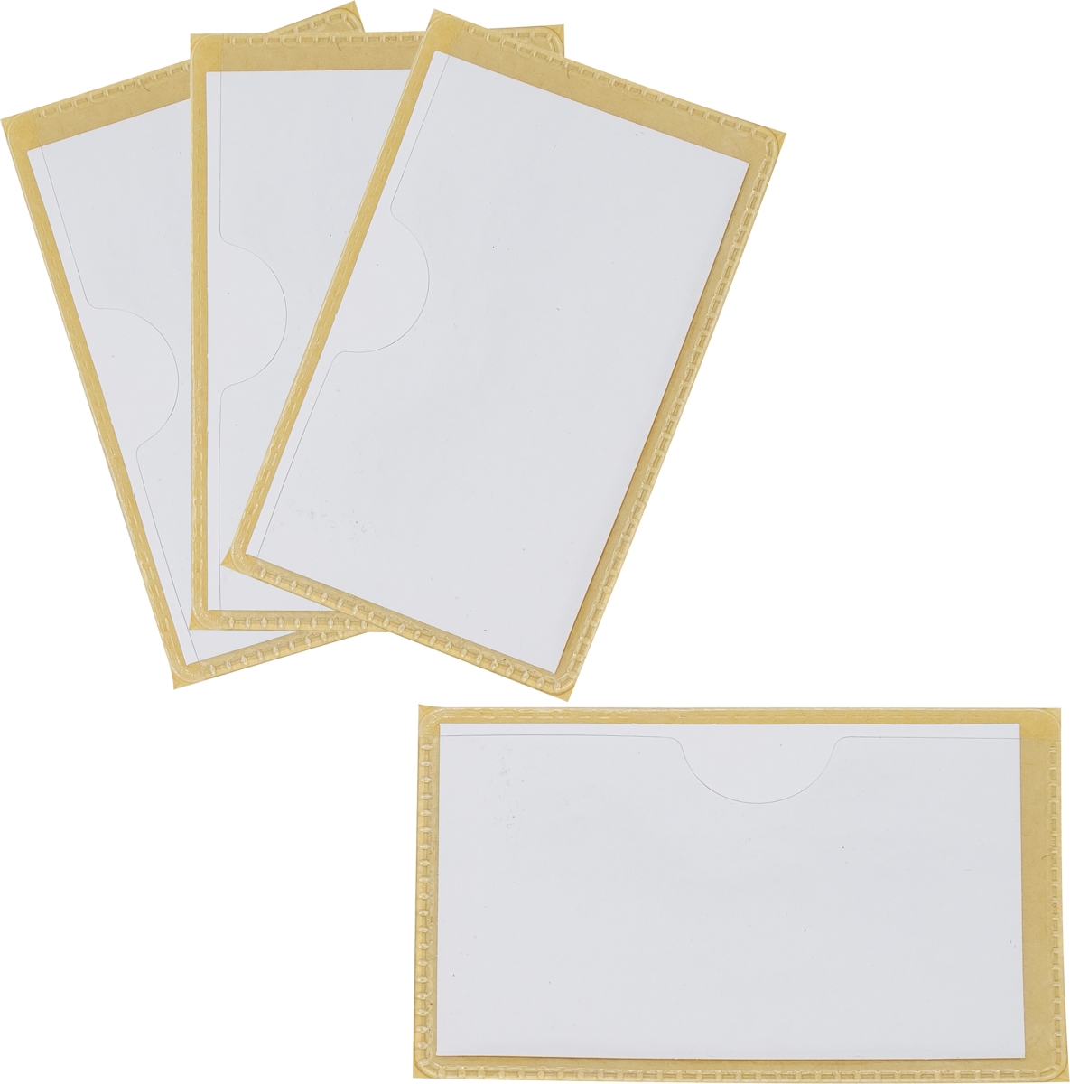 2 X 3 In. Label Pockets With Adhesive Backing, Clear - Pack Of 6