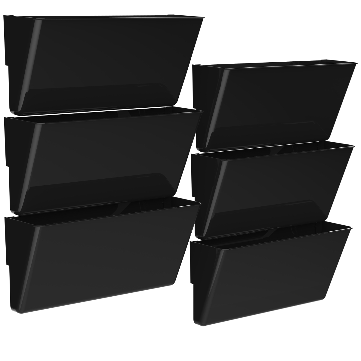 70226b06c Magnetic Wall Pocket With Legal Size, Black - Pack Of 6