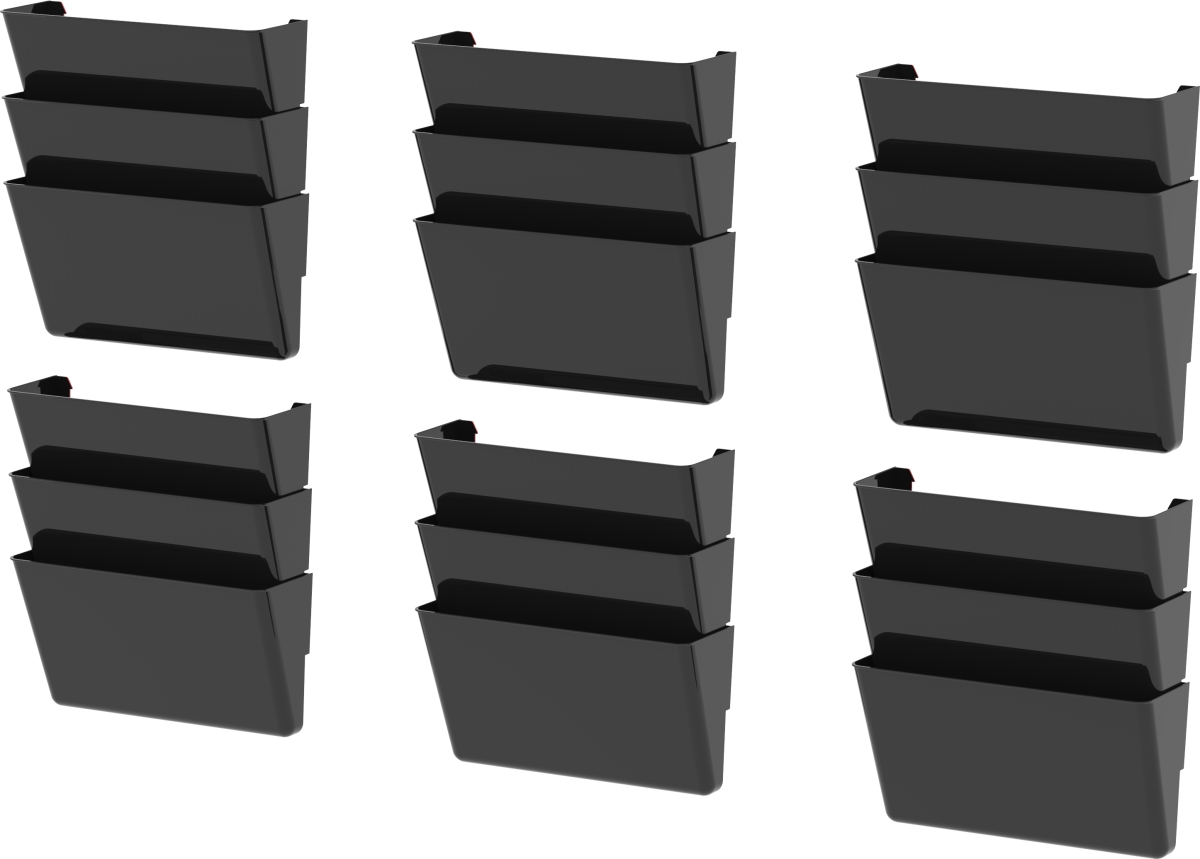 70353u06c Unbreakable Wall File With Letter Size, Black - Pack Of 18