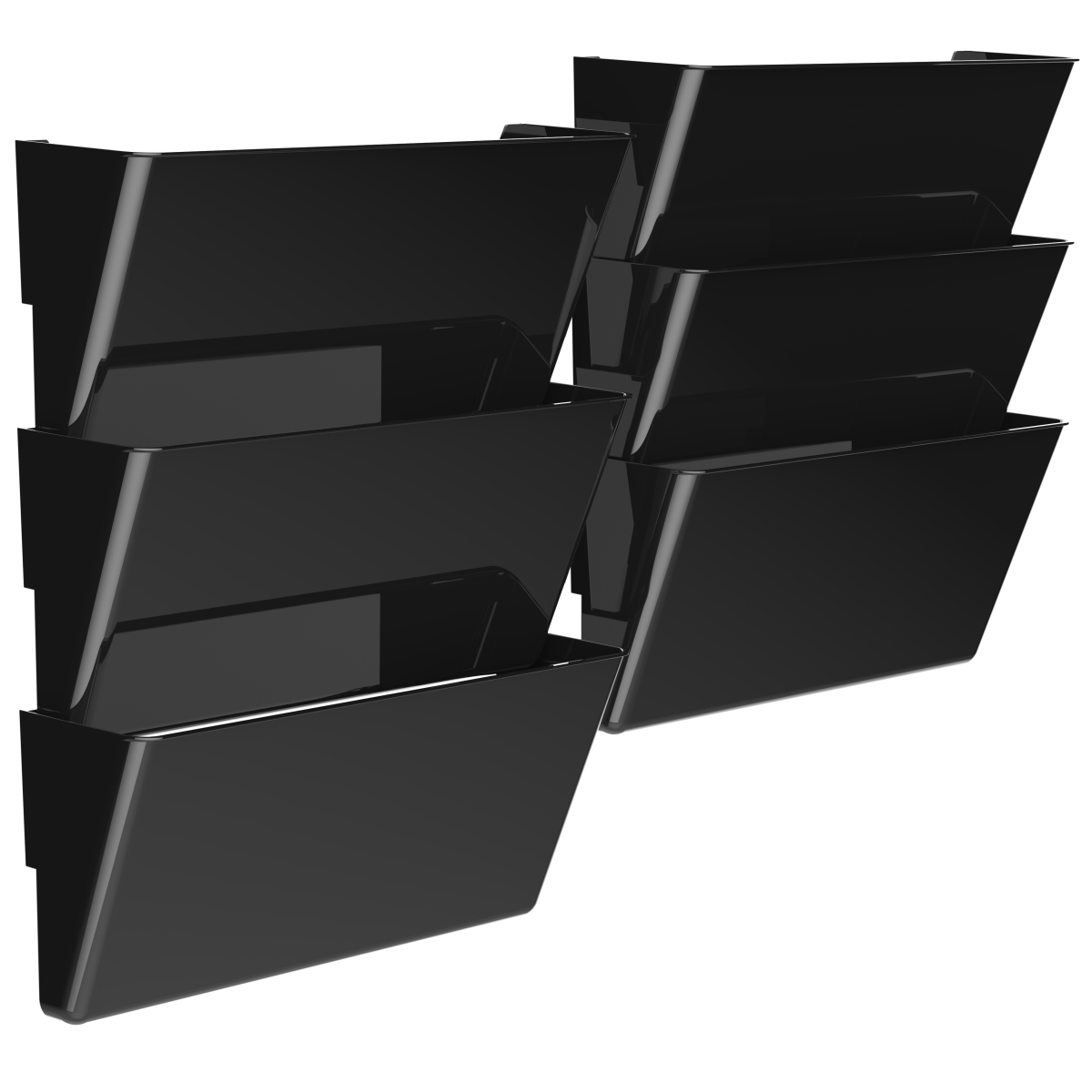 70361u06c Unbreakable Wall File With Legal Size, Black - Pack Of 6