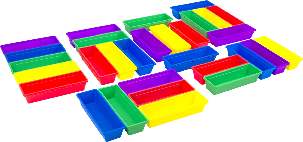 00160e06c Pencil Trays, Assorted Color - Pack Of 6 - Set Of 5