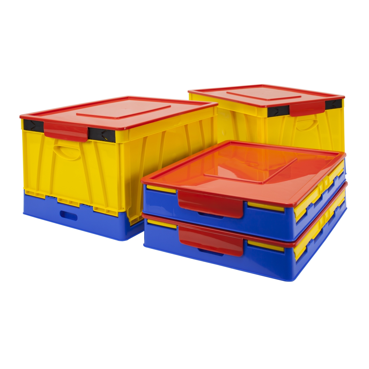 61820u04c Folding Storage Cube With Lid, Assorted Color - Pack Of 4