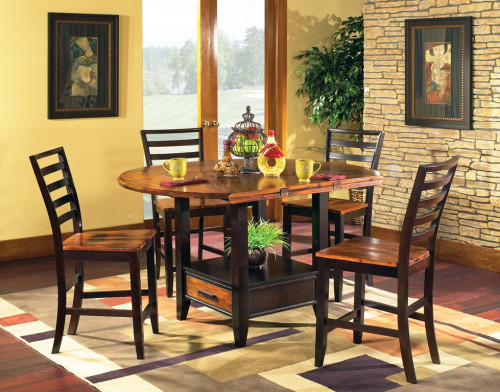 Ab200pt 59 Roun In. Abaco Drop, Leaf Table Top With Built - In Lazy Susan