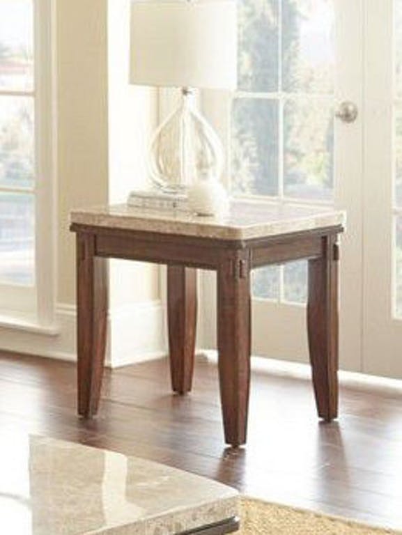 Ee700e 24 X 24 X 22 In. Eileen Marble Top End Table