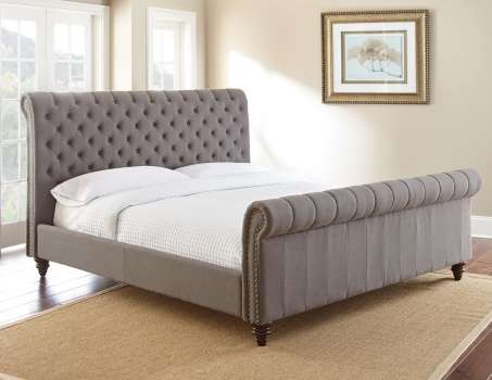 Swanson Headboard Bed Gray - Queen Replacement Parts Only