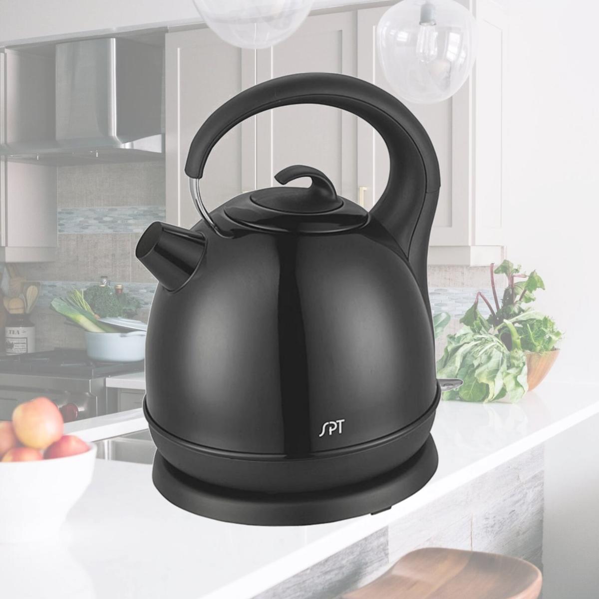 Picture of Sunpentown SK-1715B Stainless Cordless Kettle with Black Coating