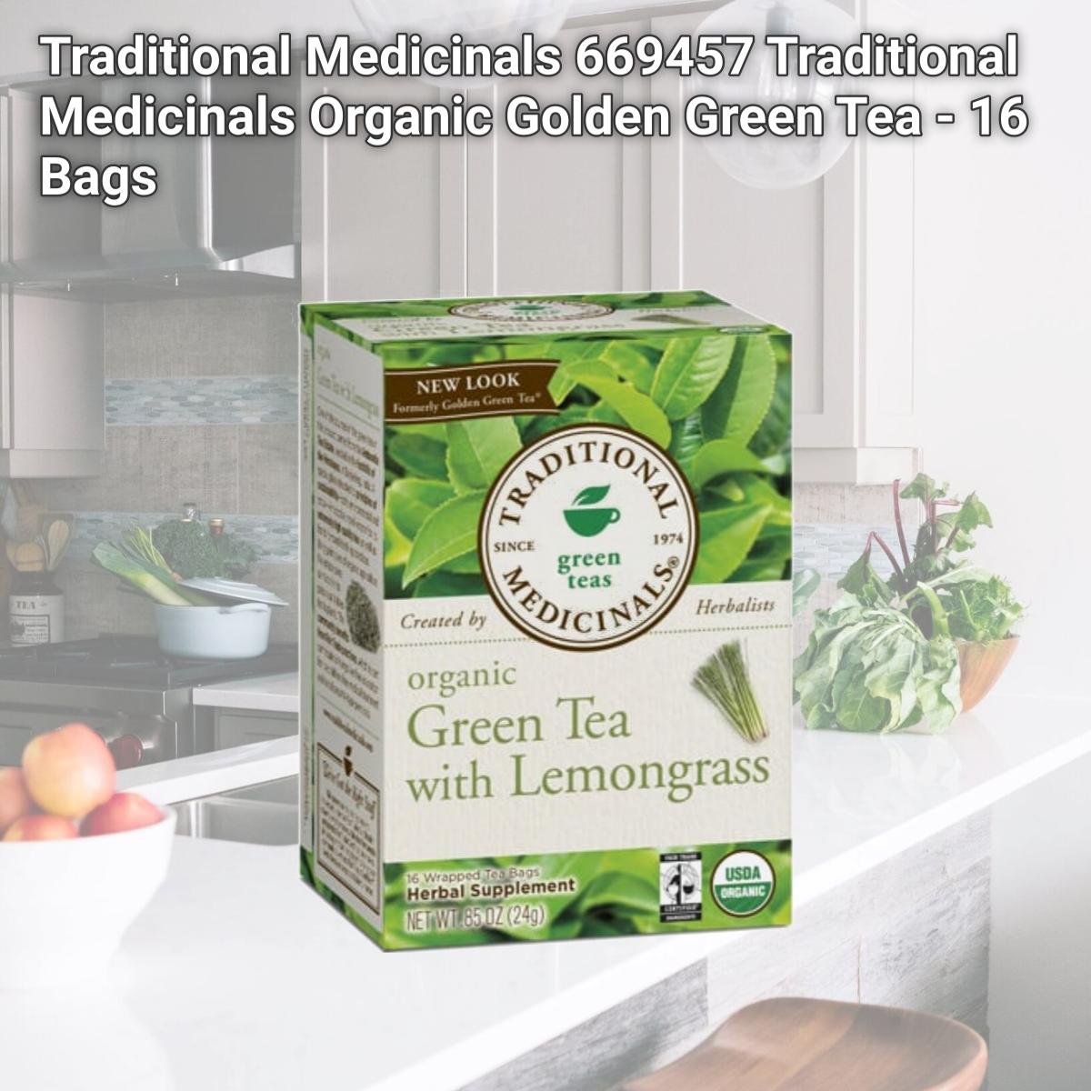 Picture of Traditional Medicinals 669457 Traditional Medicinals Organic Golden Green Tea - 16 Bags