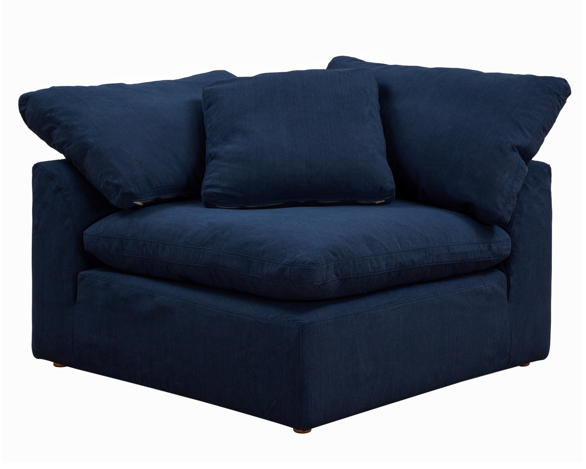 Su-145851sc-391049 Cloud Puff Slipcover For Sectional Modular Arm Chair Performance Fabric Sofa - Navy Blue