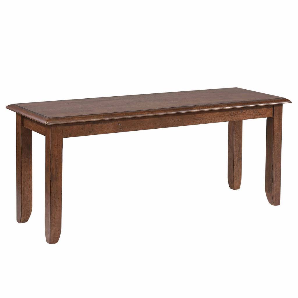 DLU-BR4272-C85-BNC80AM6P 30 x 60-72 x 42 in. Simply Brook Rectangular Extendable Table Dining Set with Bench - Amish Brown - 6 Piece