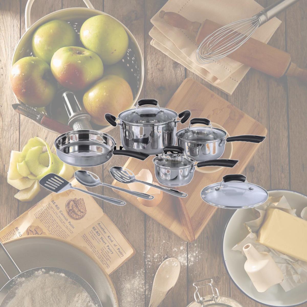 Picture of Sunpentown HK-1111 11pc stainless steel cookware set