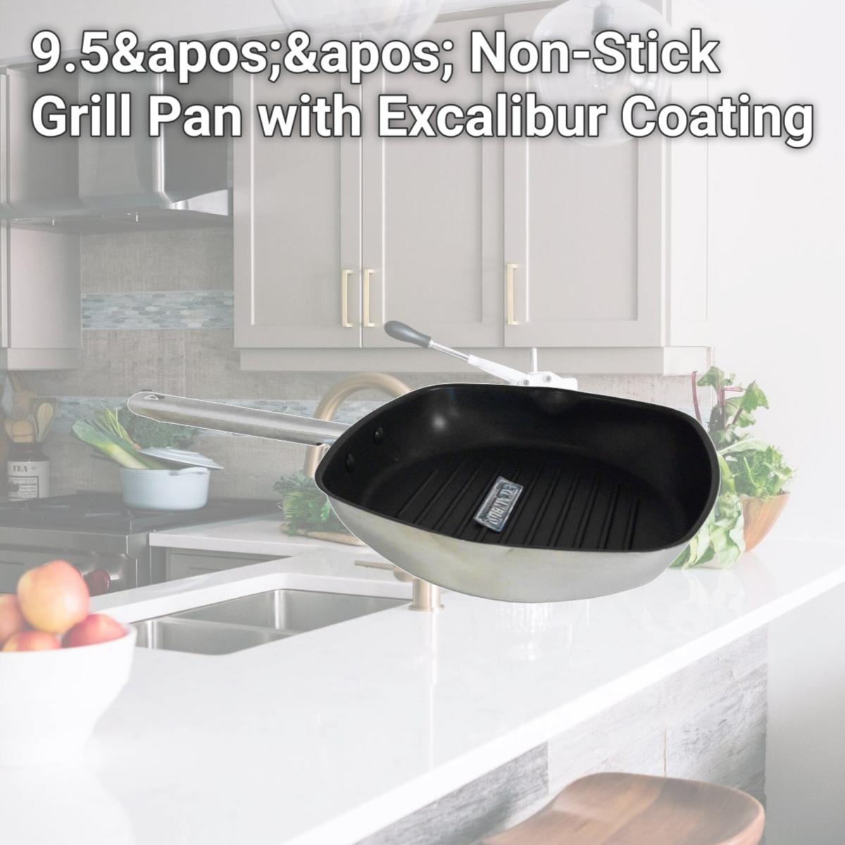 Picture of Sunpentown HK-G950 9.5'' Non-Stick Grill Pan with Excalibur Coating
