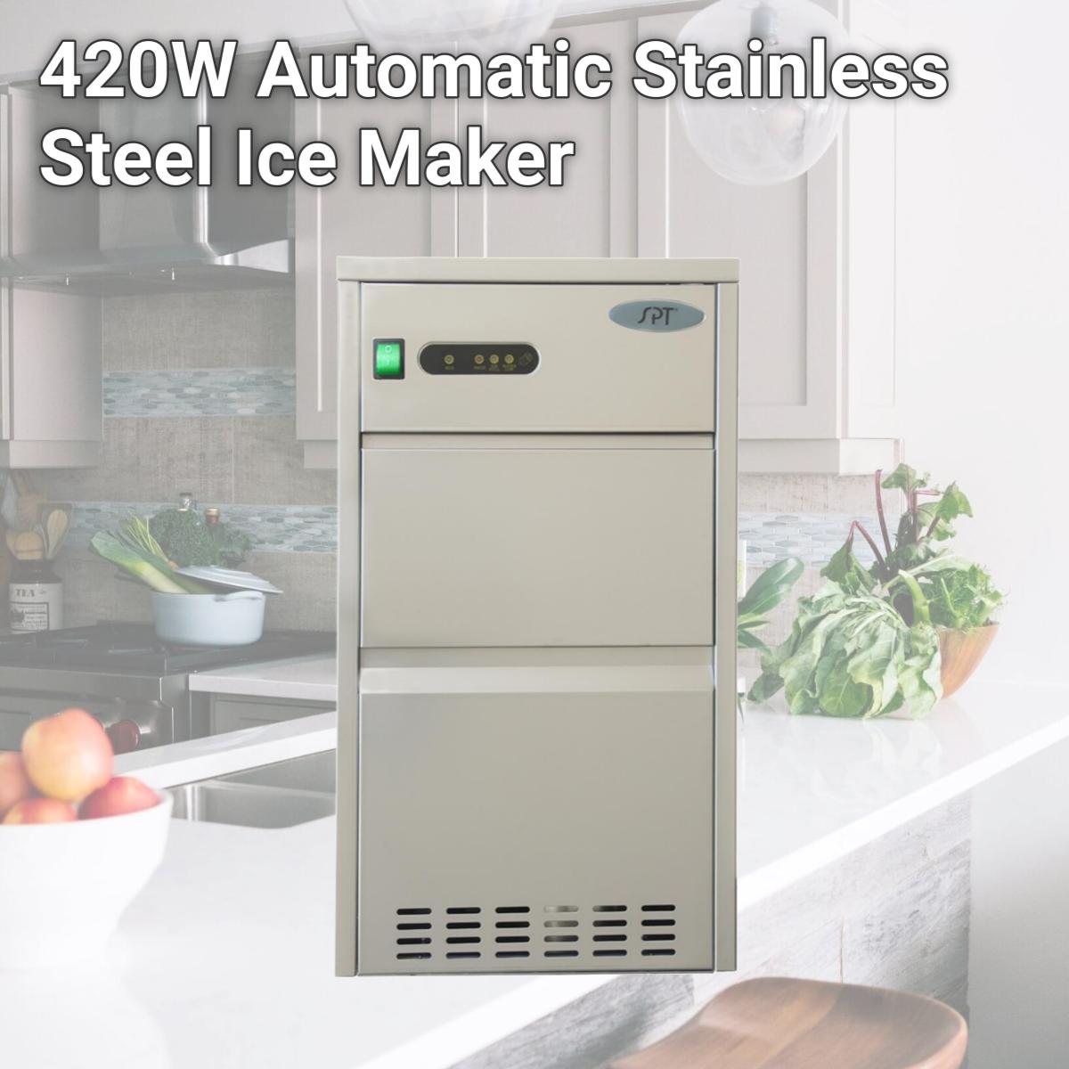Picture of Sunpentown IM-1109C 420W Automatic Stainless Steel Ice Maker