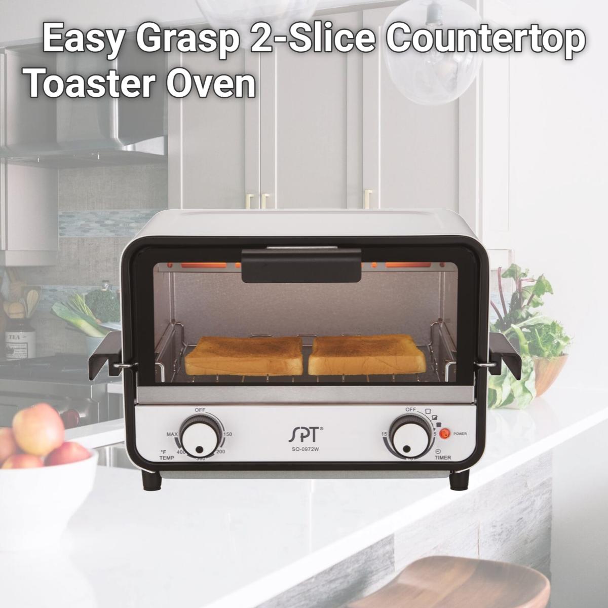 Picture of SPT SO-0972W Easy Grasp 2-Slice Countertop Toaster Oven