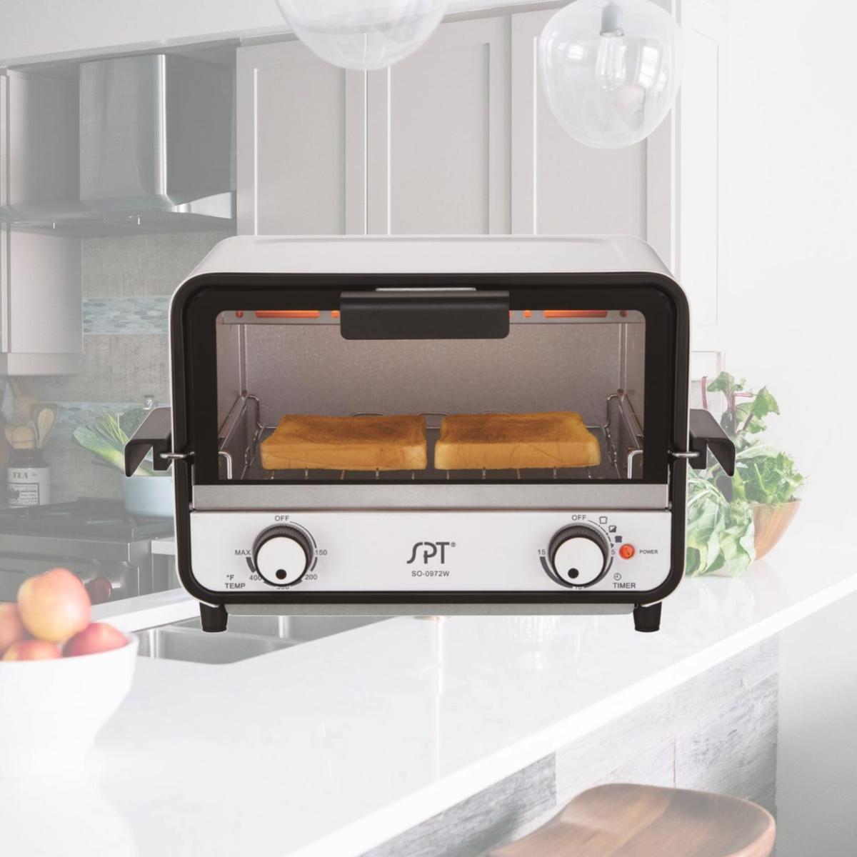 Picture of SPT SO-0972W Easy Grasp 2-Slice Countertop Toaster Oven