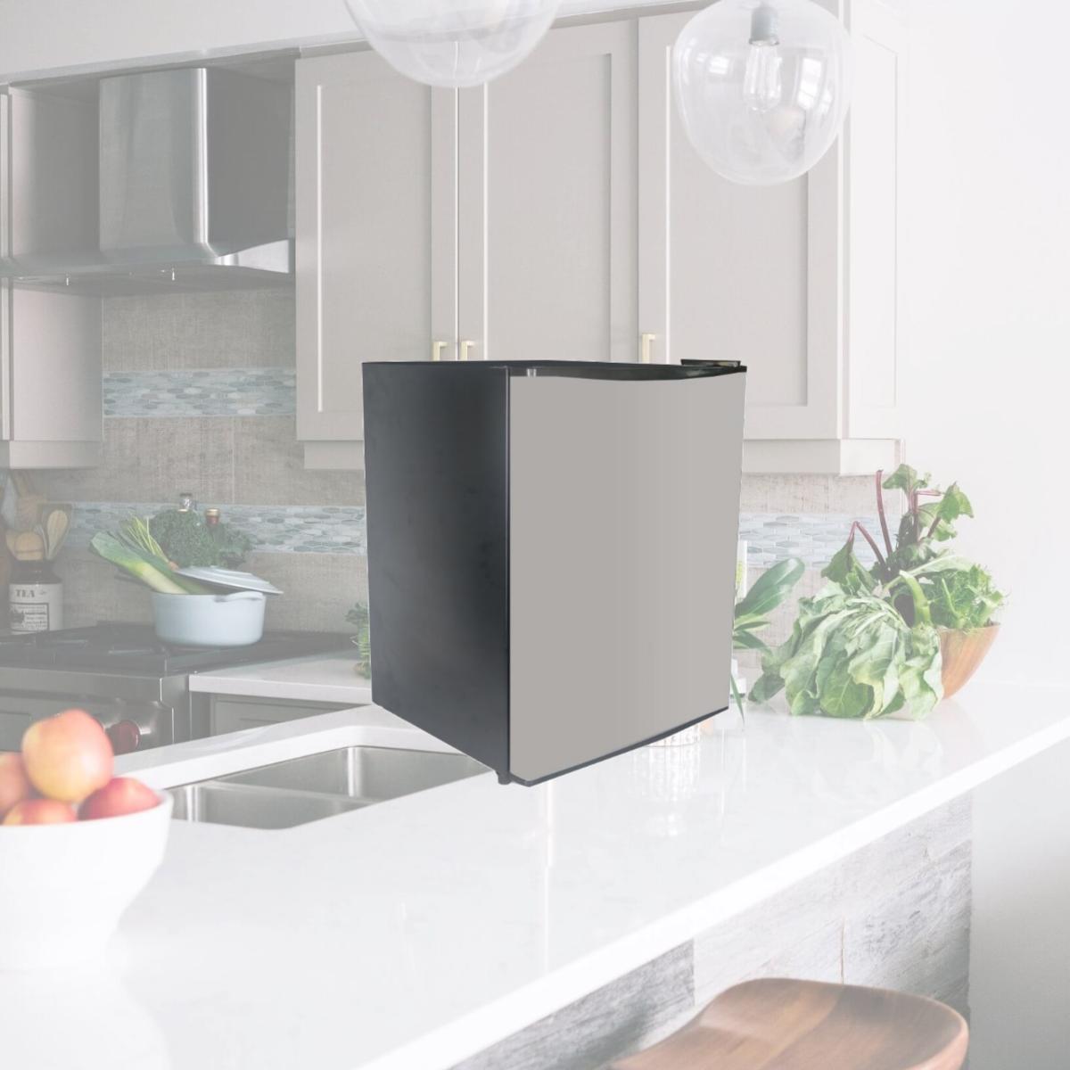 Picture of SPT RF-172SS 1.72 cu ft. Compact Refrigerator, Stainless Steel & Black