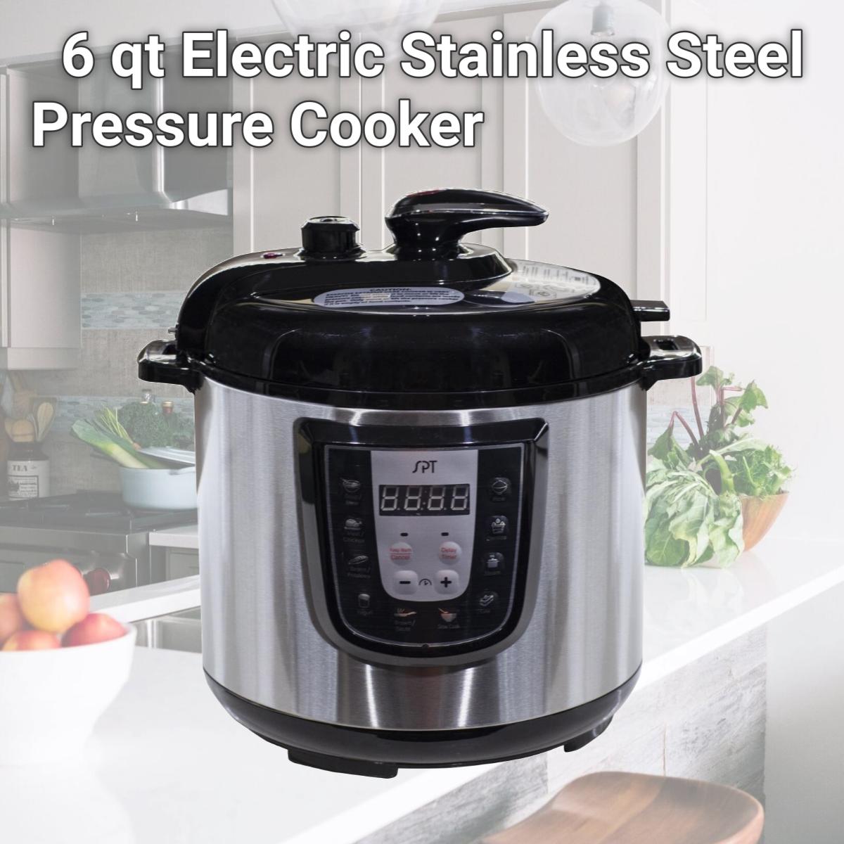 Picture of SPT EPC-14D 6 qt Electric Stainless Steel Pressure Cooker