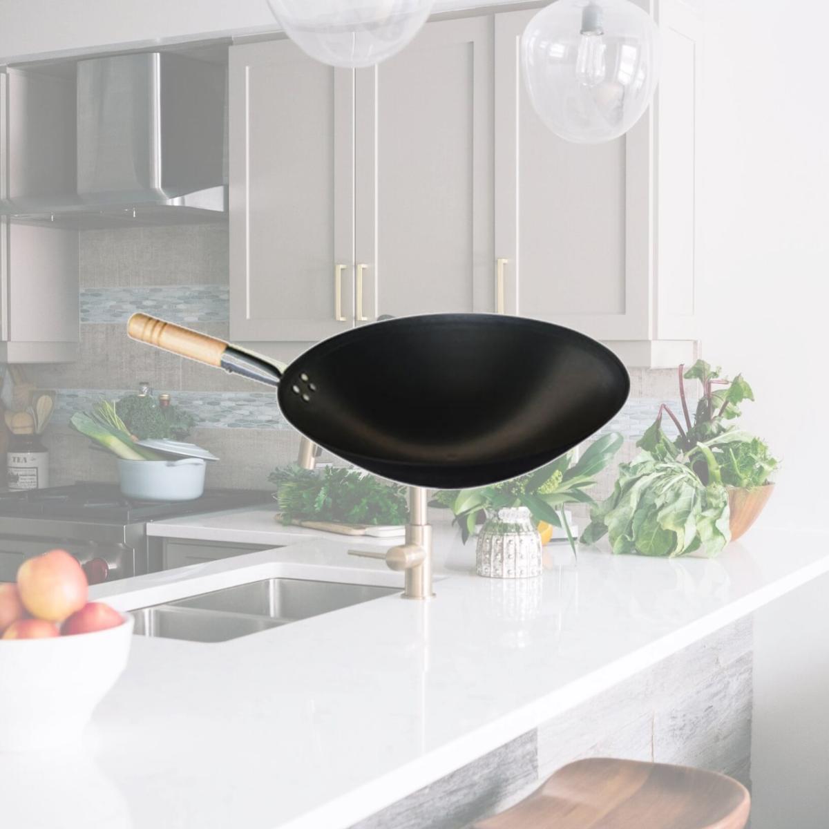 Picture of SPT SL-PA400C 17 ft. Cool Roll Iron Wok with Handle