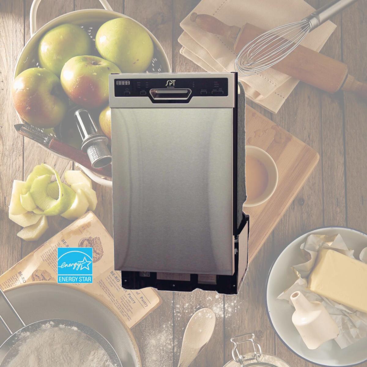 Picture of Sunpentown SD-9254SS 18 in. Energy Star Built-in Dishwasher with Heated Drying - Stainless Steel