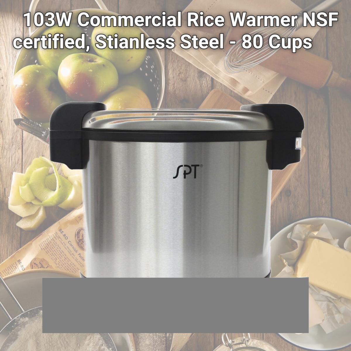 Picture of Sunpentown SCW-80M 103W Commercial Rice Warmer NSF certified, Stianless Steel - 80 Cups