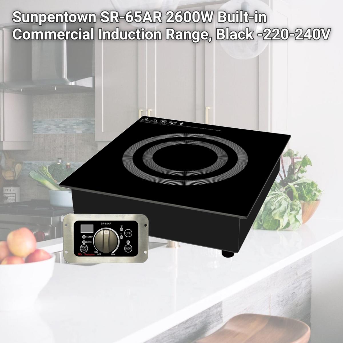 Picture of Sunpentown SR-65AR 2600W Built-in Commercial Induction Range, Black -220-240V