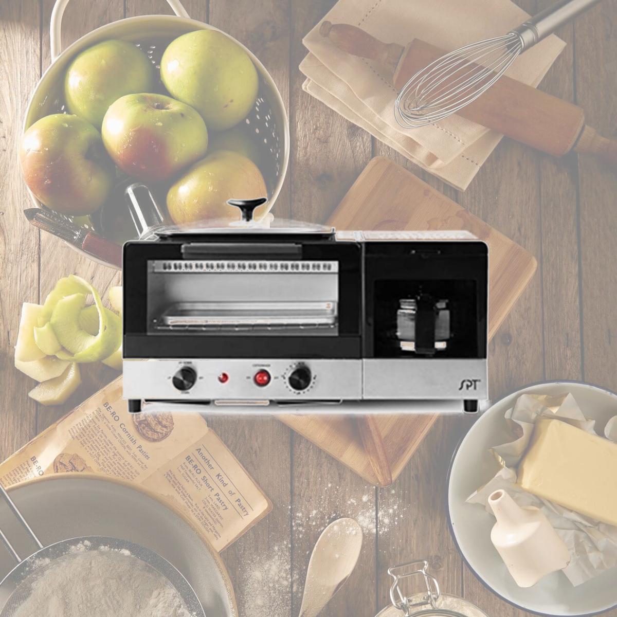 Picture of SPT BM-1120B 3-in-1 Breakfast Maker - Stainless Steel, Black