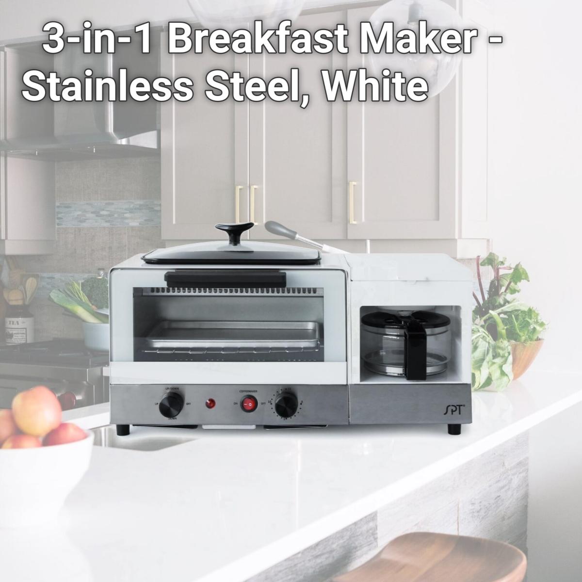 Picture of SPT BM-1120W 3-in-1 Breakfast Maker - Stainless Steel, White