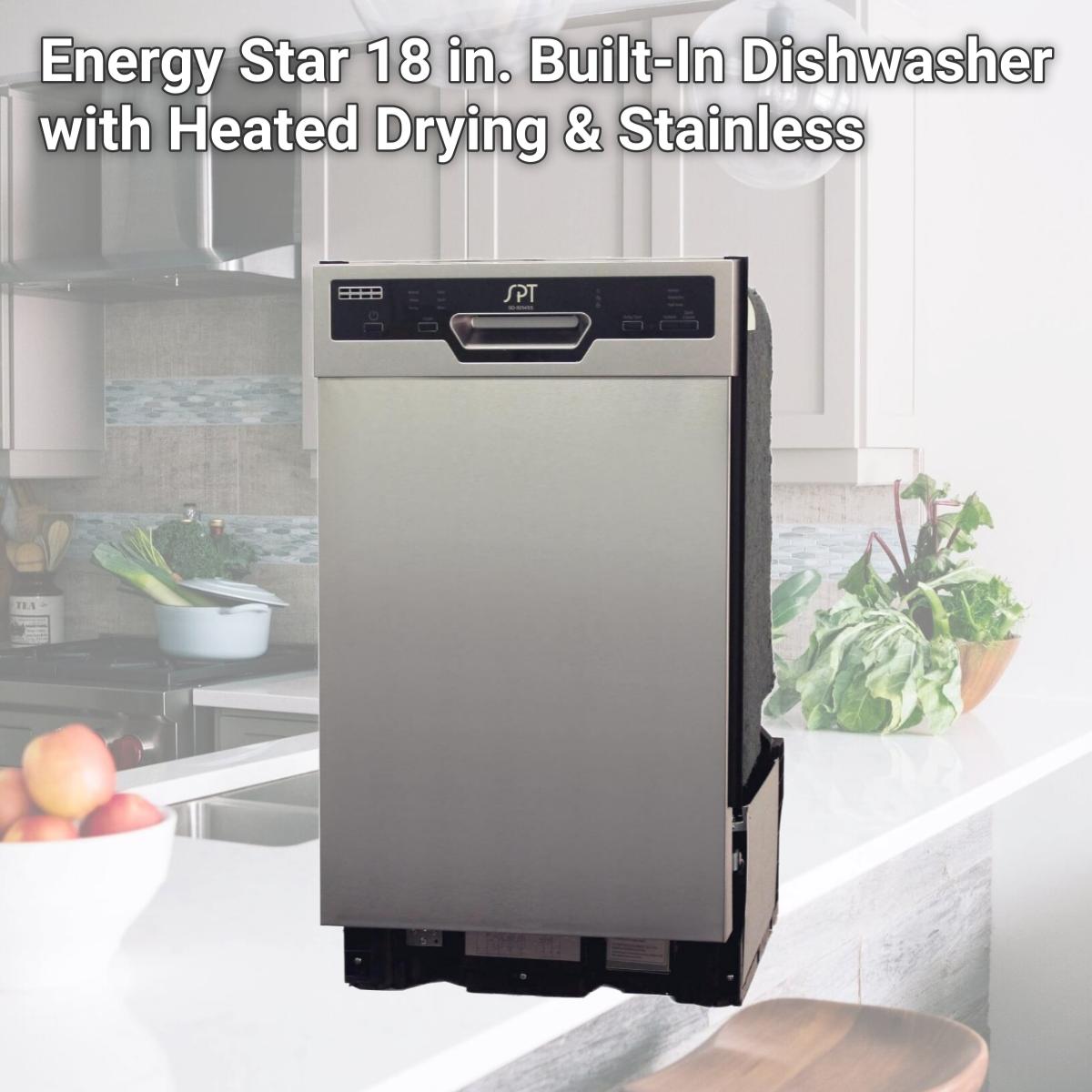 Picture of SPT SD-9254SSA Energy Star 18 in. Built-In Dishwasher with Heated Drying & Stainless
