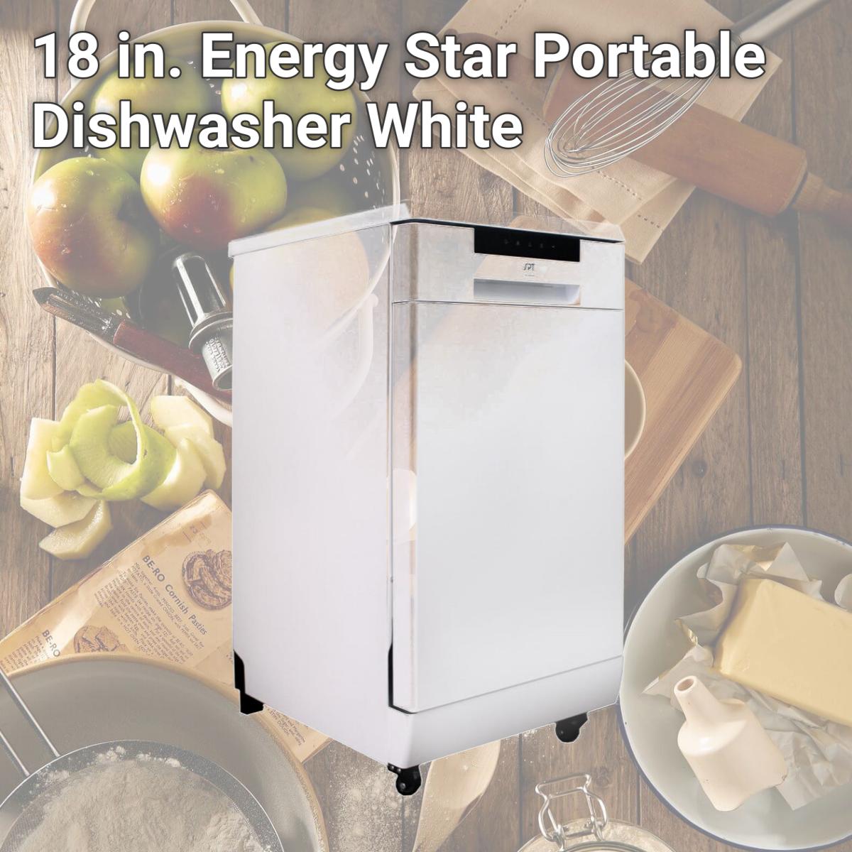Picture of Sunpentown SD-9263WA 18 in. Energy Star Portable Dishwasher, White